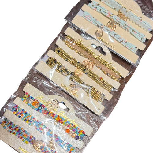 Stretchy Bead Bracelet Set