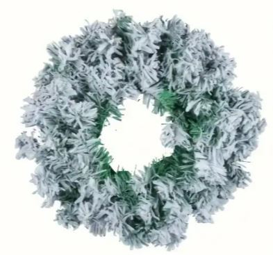 Plain Frosted Wreath - 50cmd