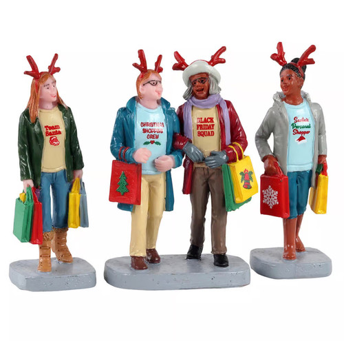 Girls Christmas Shopping Trip, Set of 3