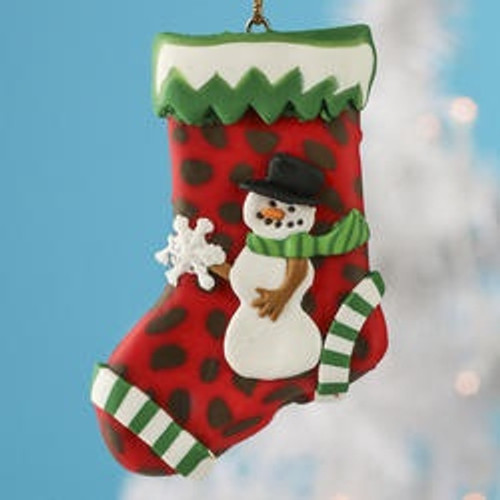 Polymer Clay Snowman Stocking Hanger