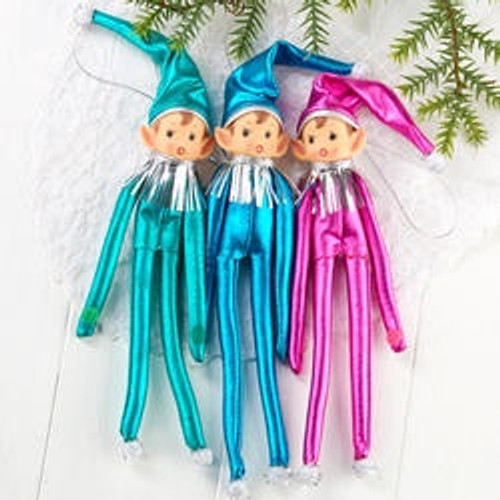 Retro Inspired Metallic Elf Hanger