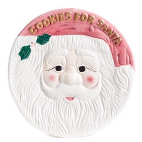 Ceramic "Cookies for Santa" Christmas Plate