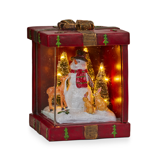 Snowman Gift Box LED 19cm L