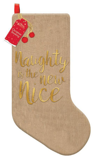 Hessian Naughty is the New Nice Stocking