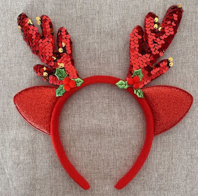 Red Reindeer Antlers Headband - Christmas Magic Makers