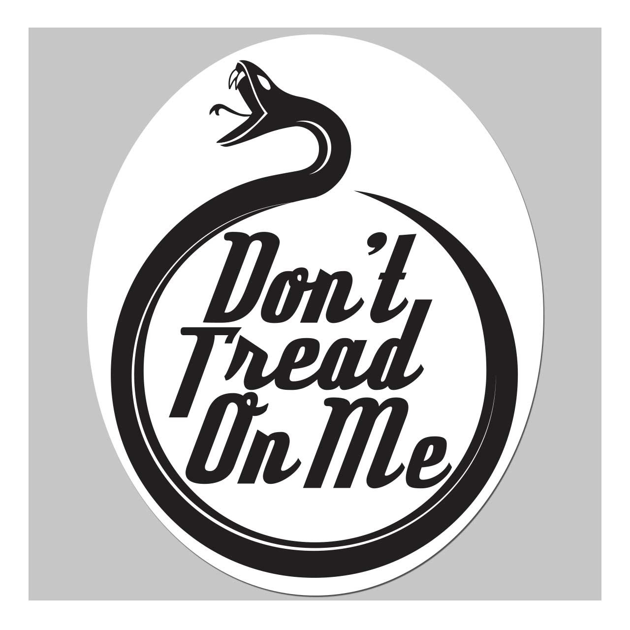 Don't Tread On Me Sticker - Black On White