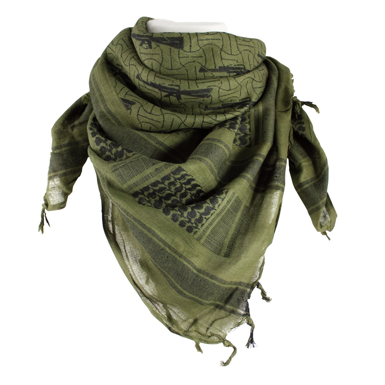 Shemagh Head Wrap - M16 - Olive Drab/Black