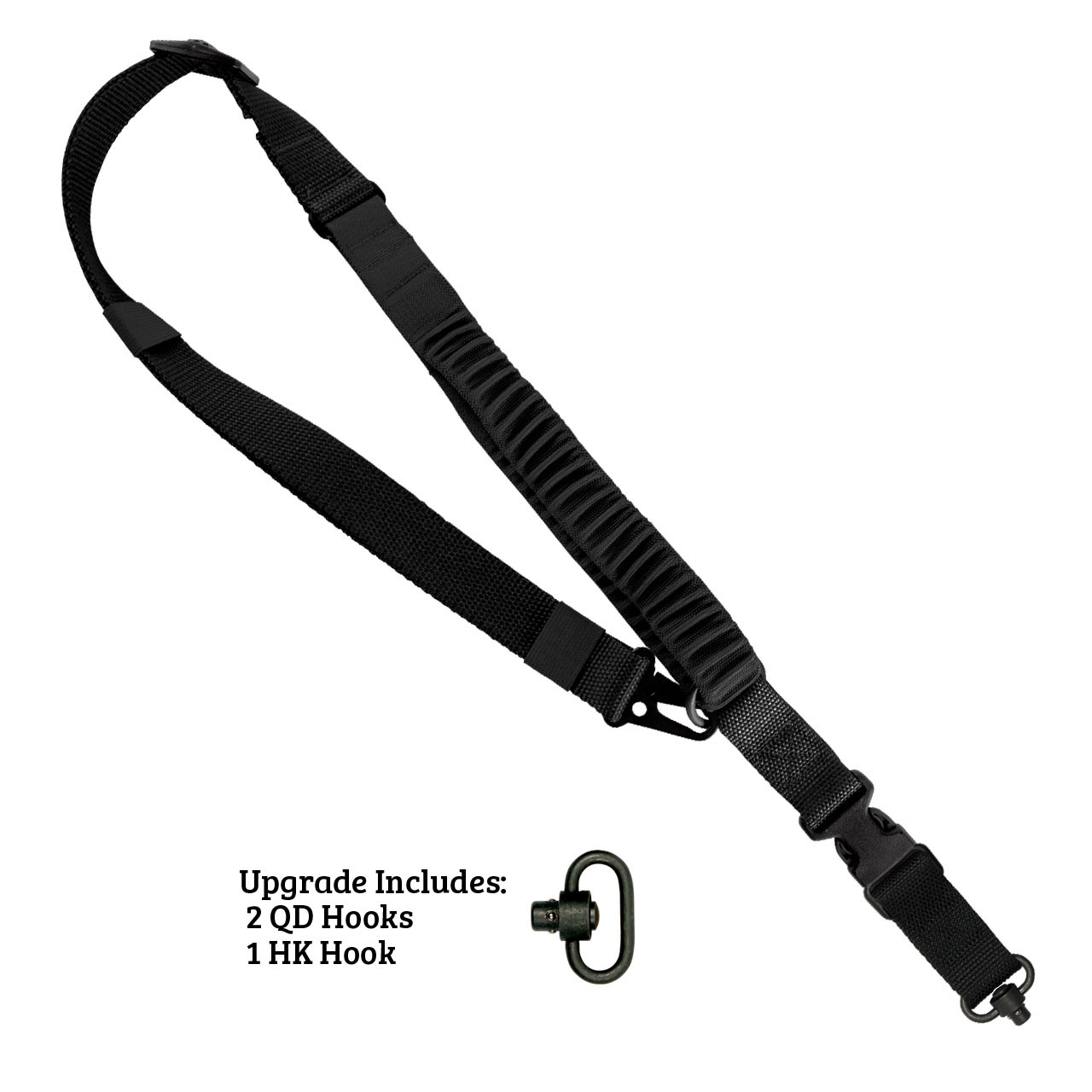 2-To-1 Point  Shock Webbing Sling - Black 2-To-1 Point  Shock Webbing Sling - Black