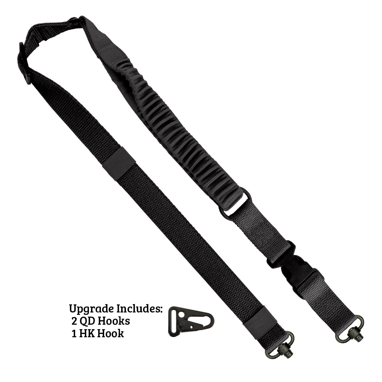 2-To-1 Point  Shock Webbing Sling - Black 2-To-1 Point  Shock Webbing Sling - Black