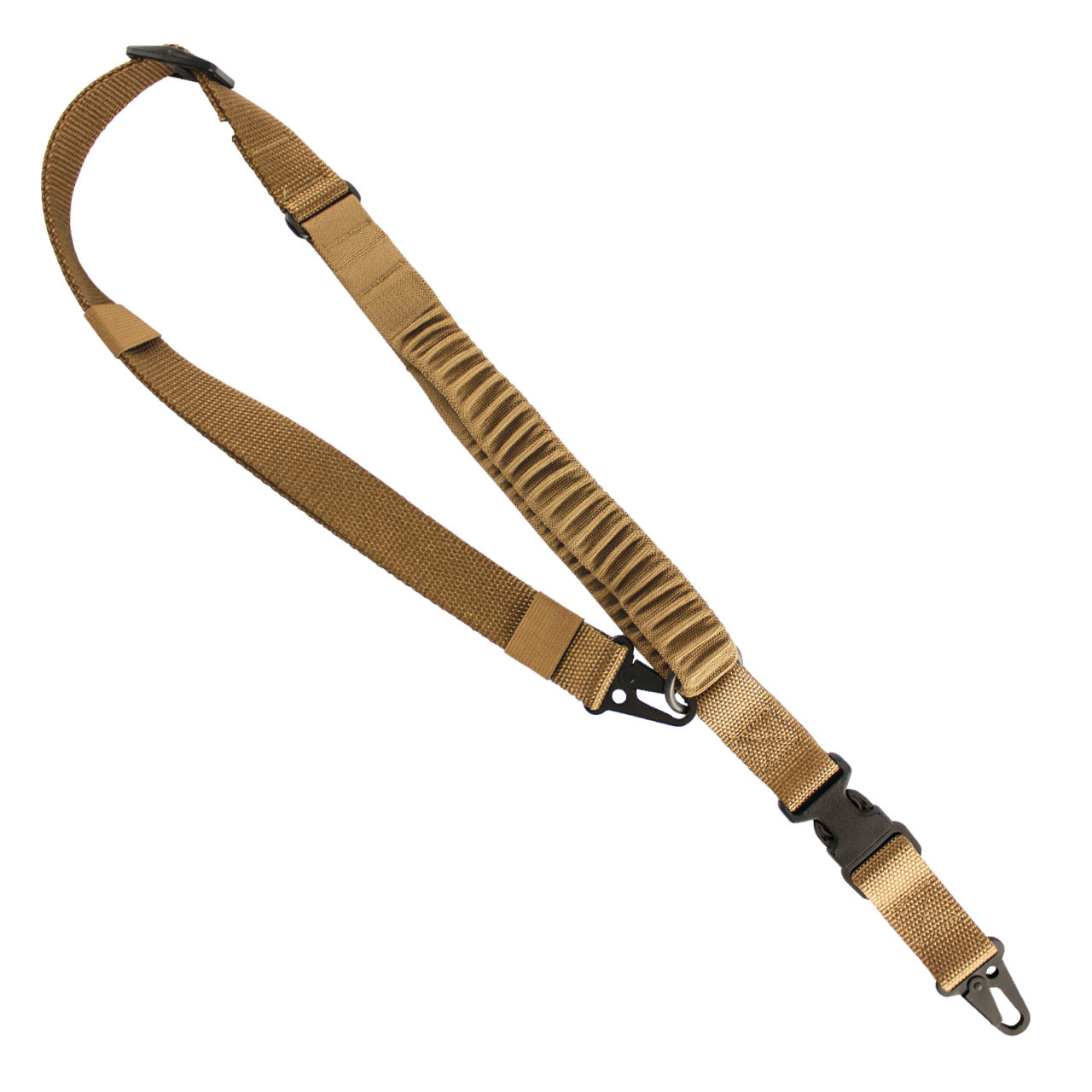 2-To-1 Point  Shock Webbing Sling - Coyote 2-To-1 Point  Shock Webbing Sling - Coyote