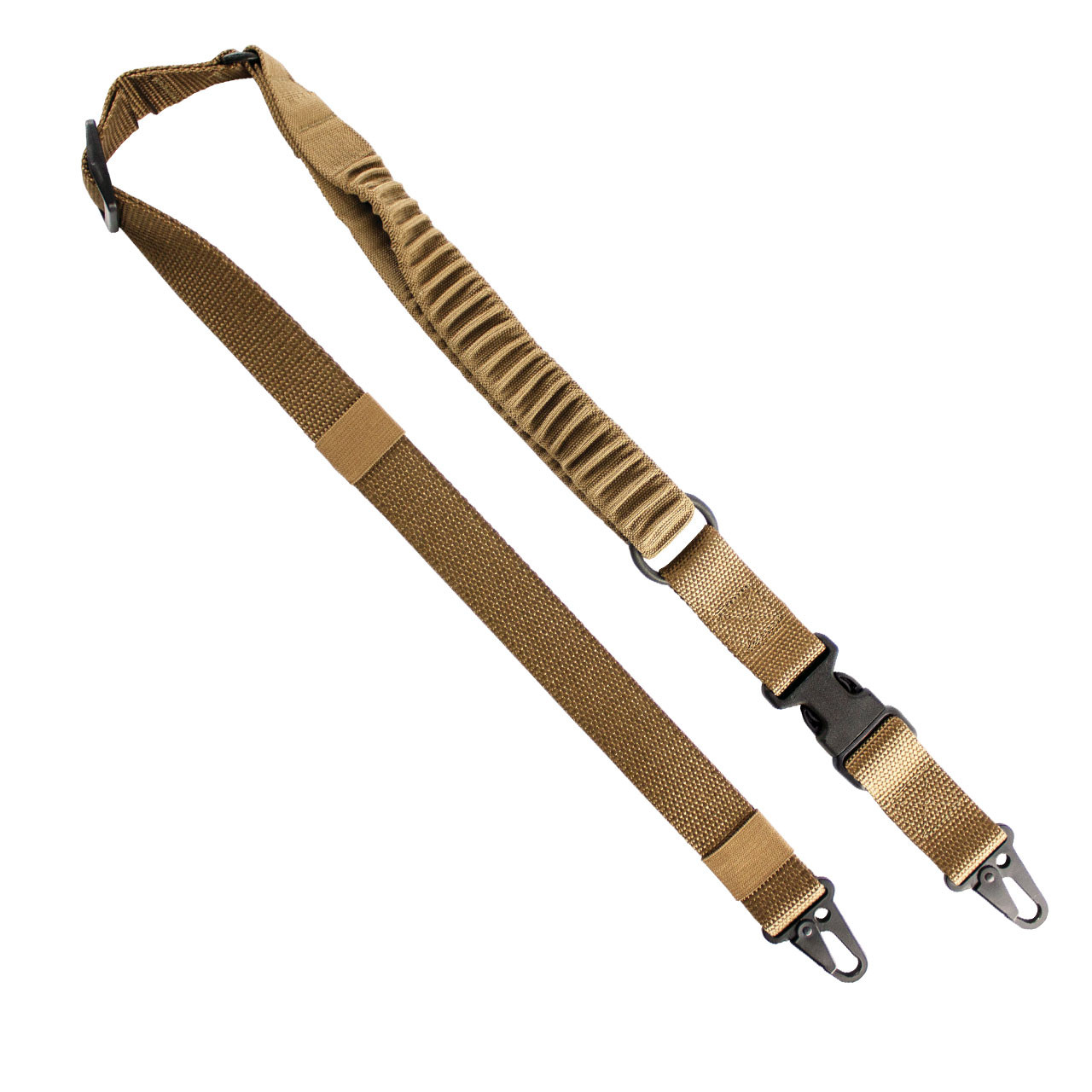 2-To-1 Point  Shock Webbing Sling - Coyote 2-To-1 Point  Shock Webbing Sling - Coyote