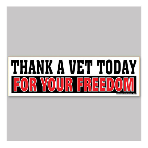 Bumper Sticker - Thank A Vet Today