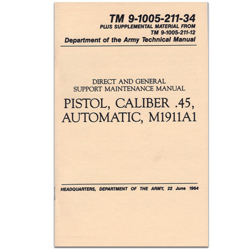 Manual - Pistol Cal. 45 Automatic, M1911A1
