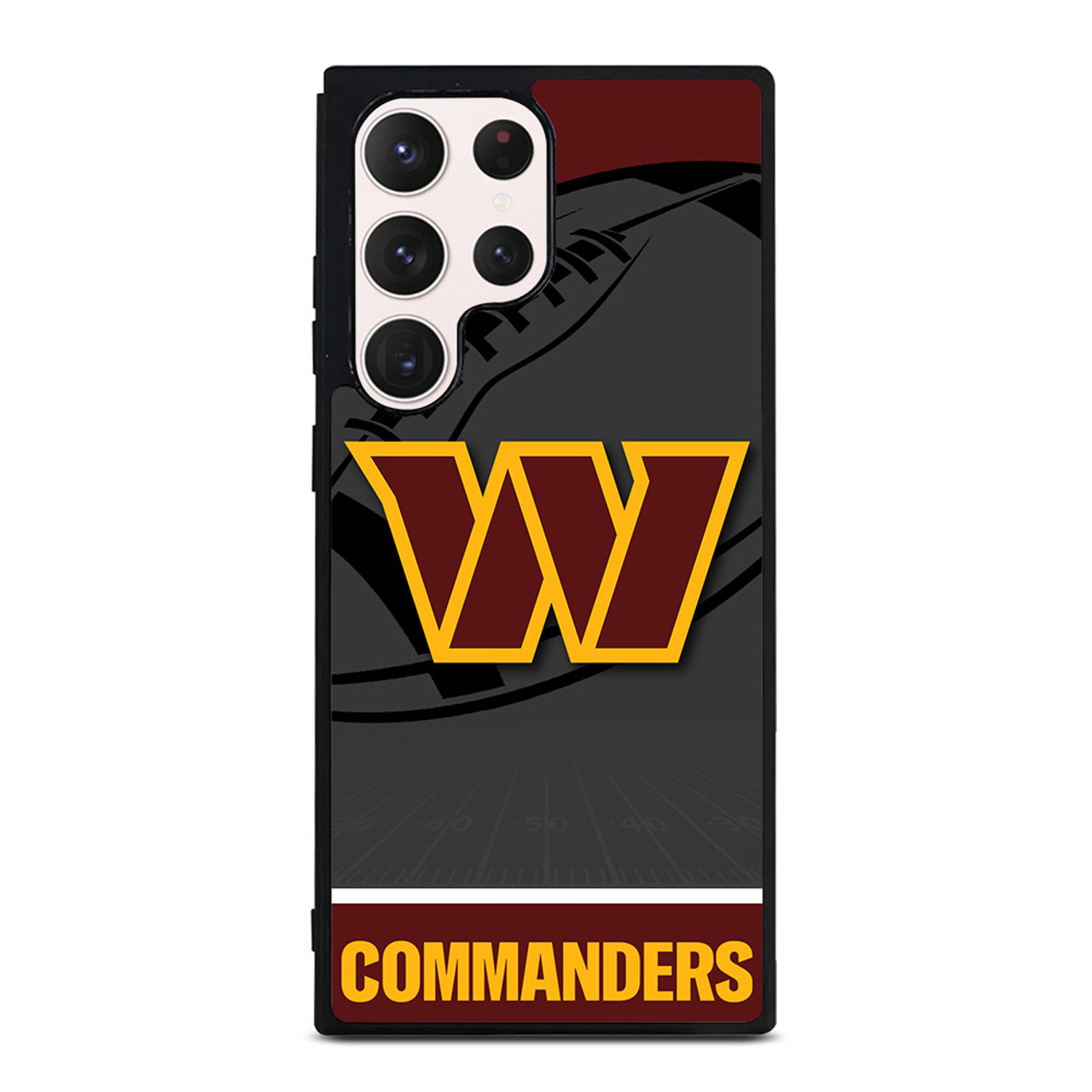 Washington Commanders Personalized Endzone Plus Design Galaxy Clear Phone  Case