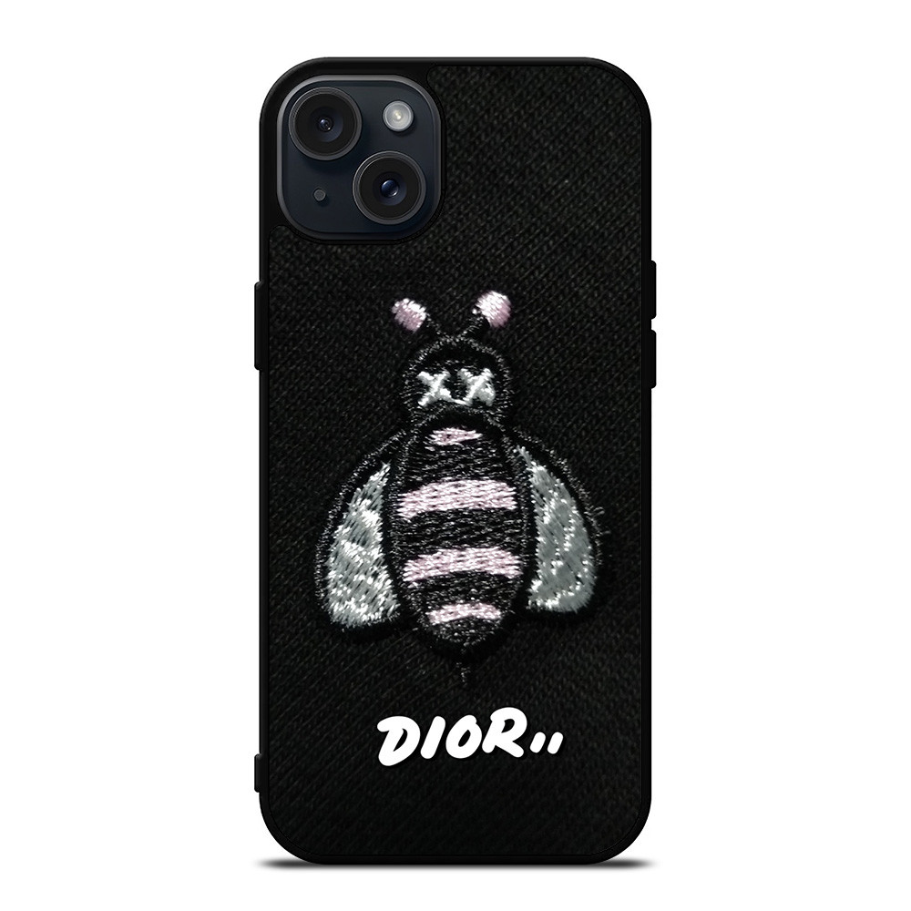 DIOR X KAWS BEE BLACK iPhone 15 Plus Case Cover 