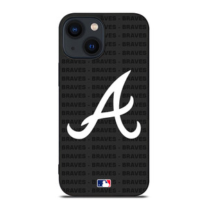 ATLANTA BRAVES BASEBALL BLACK iPhone 14 Plus Case Cover ATLANTA BRAVES BASEBALL BLACK iPhone 14 Plus Case Cover