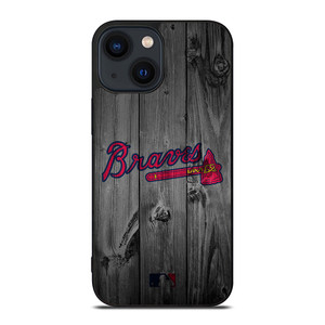 ATLANTA BRAVES BASEBALL MLB WOOD LOGO iPhone 14 Plus Case Cover