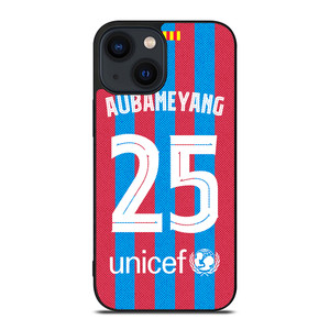AUBAMEYANG 25 FC BARCELONA 2022 iPhone 14 Plus Case Cover AUBAMEYANG 25 FC BARCELONA 2022 iPhone 14 Plus Case Cover