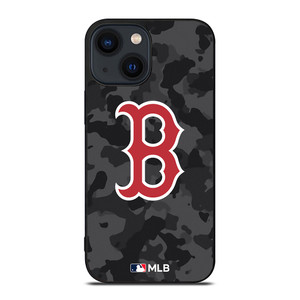 BOSTON RED SOX BASEBALL BLACK CAMO iPhone 14 Plus Case Cover