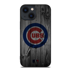 CHICAGO CUBS BASEBALL MLB WOOD LOGO iPhone 14 Plus Case Cover