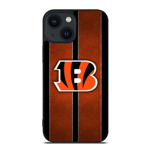 CINCINNATI BENGALS NFL METAL STRIPE iPhone 14 Plus Case Cover