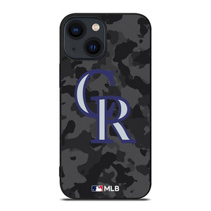 COLORADO ROCKIES BASEBALL BLACK CAMO iPhone 14 Plus Case Cover