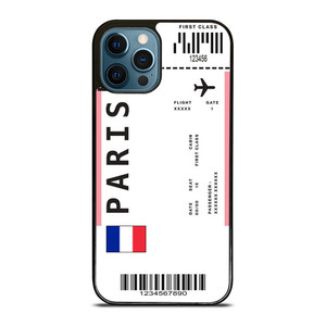 FLIGHT TICKETS FRANCE PARIS iPhone 12 Pro Max Case Cover