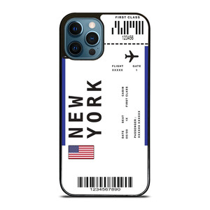 FLIGHT TICKETS USA NEW YORK iPhone 12 Pro Max Case Cover