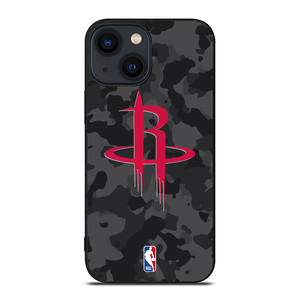 HOUSTON ROCKETS BLACK CAMO iPhone 14 Plus Case Cover