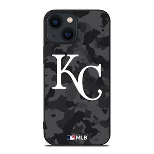 KANSAS CITY ROYALS BASEBALL BLACK CAMO iPhone 14 Plus Case Cover