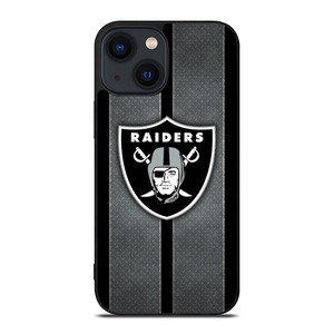 LAS VEGAS RAIDERS NFL METAL STRIPE iPhone 14 Plus Case Cover