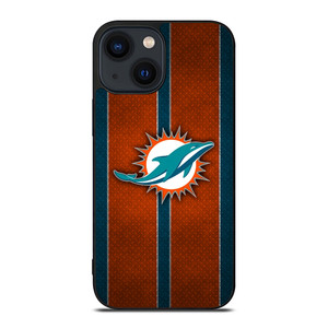 MIAMI DOPHINS NFL METAL STRIPE iPhone 14 Plus Case Cover MIAMI DOPHINS NFL METAL STRIPE iPhone 14 Plus Case Cover