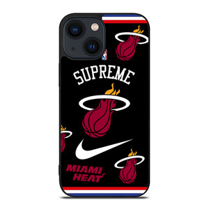 MIAMI HEAT NBA X SUPREME NIKE iPhone 14 Plus Case Cover MIAMI HEAT NBA X SUPREME NIKE iPhone 14 Plus Case Cover