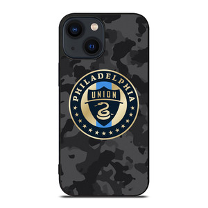 PHILADELPHIA UNION MLS BLACK CAMO iPhone 14 Plus Case Cover PHILADELPHIA UNION MLS BLACK CAMO iPhone 14 Plus Case Cover