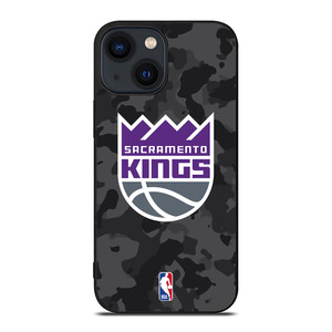 SACRAMENTO KINGS BLACK CAMO iPhone 14 Plus Case Cover