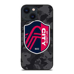 SAINT LOUIS CITY MLS BLACK CAMO iPhone 14 Plus Case Cover SAINT LOUIS CITY MLS BLACK CAMO iPhone 14 Plus Case Cover