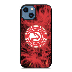 ATLANTA HAWKS BASKETBALL NBA FIRE iPhone 14 Case Cover ATLANTA HAWKS BASKETBALL NBA FIRE iPhone 14 Case Cover