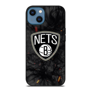 BROOKLYN NETS BASKETBALL NBA FIRE iPhone 14 Case Cover