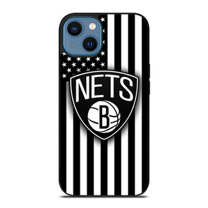 BROOKLYN NETS NBA USA FLAG iPhone 14 Case Cover