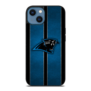 CAROLINA PANTHERS NFL METAL STRIPE iPhone 14 Case Cover