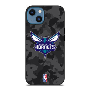 CHARLOTTE HORNETS BLACK CAMO iPhone 14 Case Cover