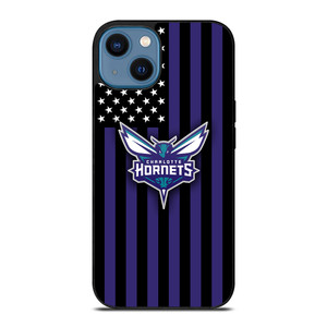 CHARLOTTE HORNETS NBA USA FLAG iPhone 14 Case Cover