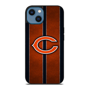 CHICAGO BEARS NFL METAL STRIPE iPhone 14 Case Cover CHICAGO BEARS NFL METAL STRIPE iPhone 14 Case Cover