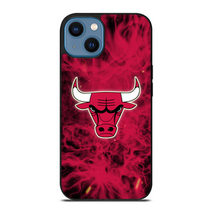 CHICAGO BULLS BASKETBALL NBA FIRE iPhone 14 Case Cover