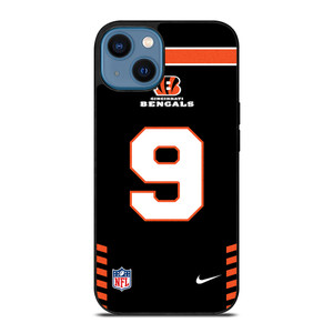 CINCINNATI BENGALS JOE BURROW 9 NFL NIKE iPhone 14 Case Cover CINCINNATI BENGALS JOE BURROW 9 NFL NIKE iPhone 14 Case Cover
