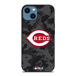 CINCINNATI REDS BASEBALL BLACK CAMO iPhone 14 Case Cover CINCINNATI REDS BASEBALL BLACK CAMO iPhone 14 Case Cover
