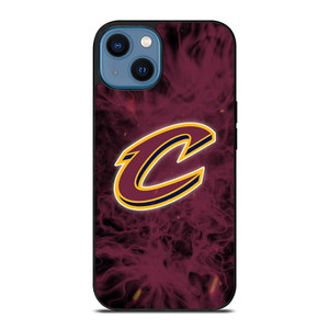 CLEVELAND CAVALIERS BASKETBALL NBA FIRE iPhone 14 Case Cover CLEVELAND CAVALIERS BASKETBALL NBA FIRE iPhone 14 Case Cover