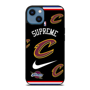 CLEVELAND CAVALIERS NBA X SUPREME NIKE iPhone 14 Case Cover CLEVELAND CAVALIERS NBA X SUPREME NIKE iPhone 14 Case Cover
