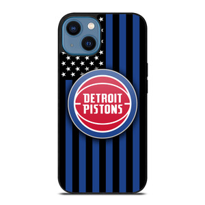 DETROIT PISTONS NBA USA FLAG iPhone 14 Case Cover