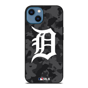 DETROIT TIGERS BASEBALL BLACK CAMO iPhone 14 Case Cover DETROIT TIGERS BASEBALL BLACK CAMO iPhone 14 Case Cover